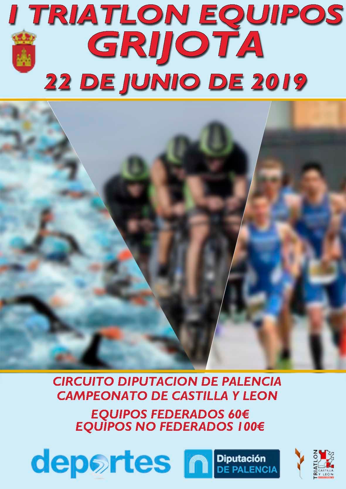 XI TRIATLON DE GRIJOTA CAMPEONATO DE CyL CONTRARELOJ POR EQUIPOS. II TRIATLON PROMOCION GRIJOTA