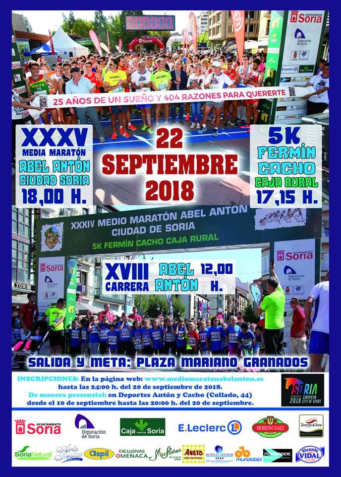 XXXV MEDIO MARATON ABEL ANTON CIUDAD DE SORIA Y 5K FERMIN CACHO