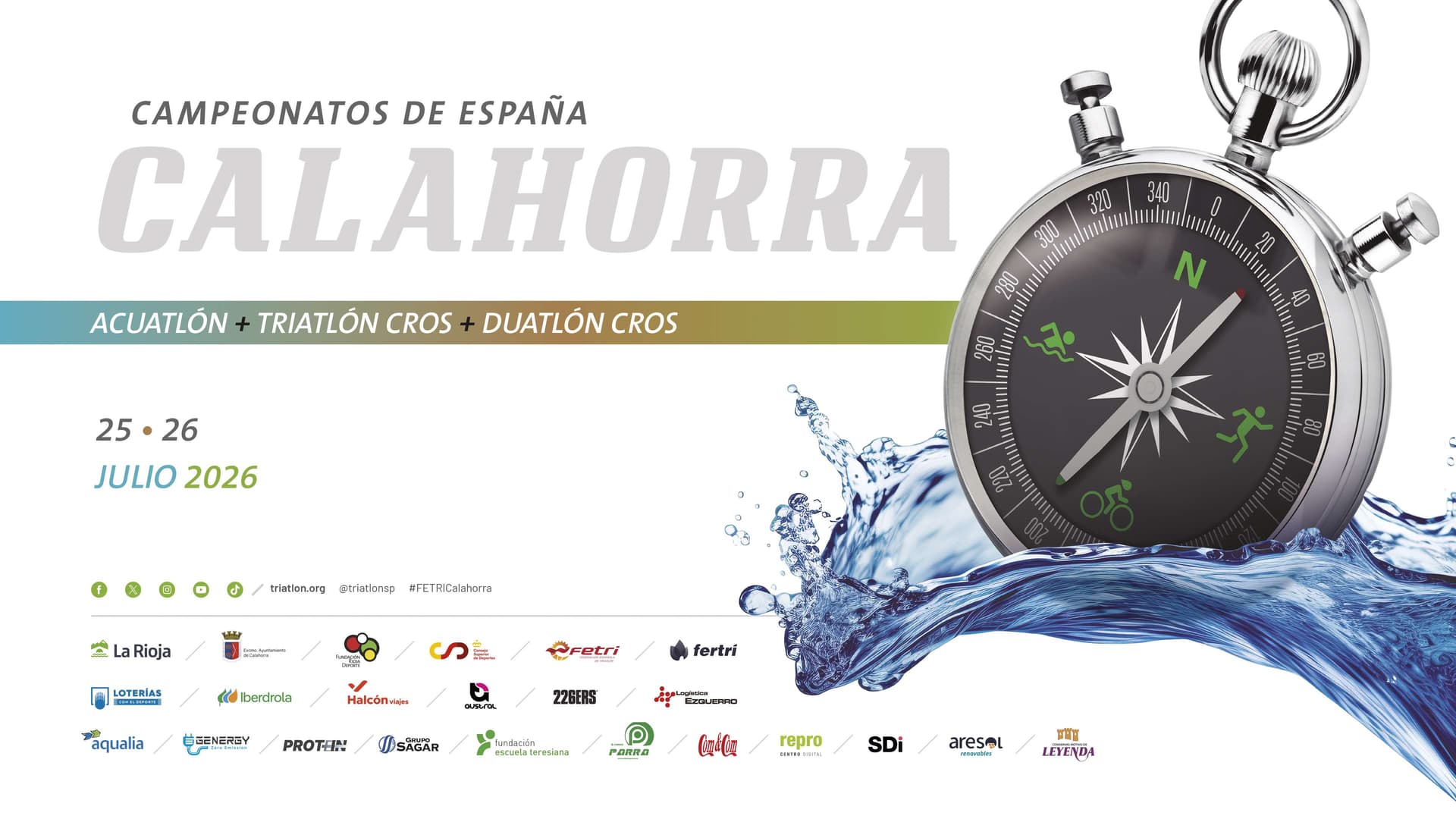 CPTO. DE ESPAÑA DE ACUATLON, TRIATLON CROSS Y DUATLON CROSS. CALAHORRA 2026