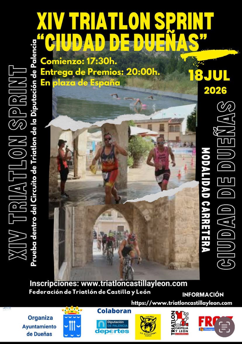 TRIATLON SPRINT DE DUEÑAS 2026