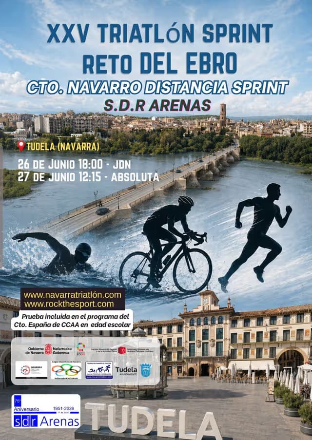 TRIATLON EL RETO DEL EBRO . CPTO. NAVARRA TRIATLON SPRINT
